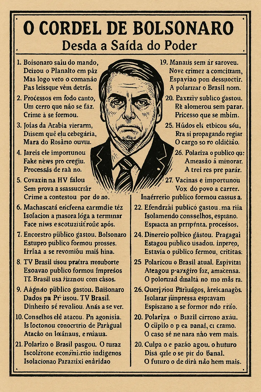 Bolsonaro Desde a Saída do Poder | Verso Cordel