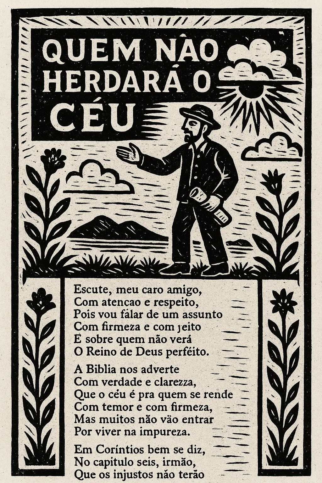 Quem Não Herdará o Céu | Verso Cordel